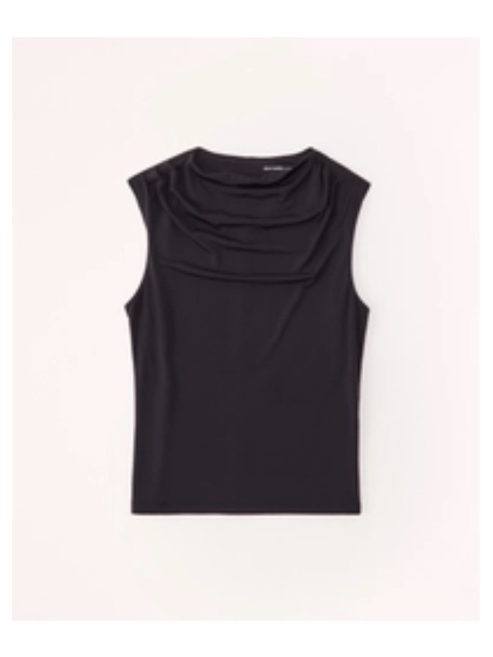 Abercrombie & Fitch Tuckable Draped Shell Top in Black Size Medium